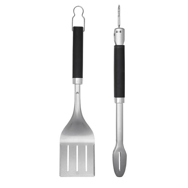 er Precision Series Grill Tongs and Spatula Set, Stainless Steel Blade, Stainless Steel